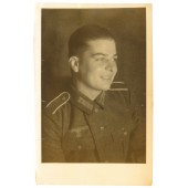 Foto av en tysk soldat. 1942 Infanterist i fältuniform